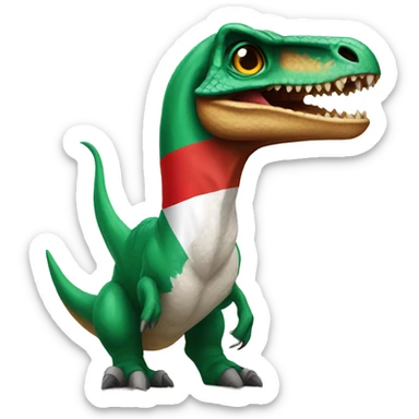Velociraptor with mexican flag sticker