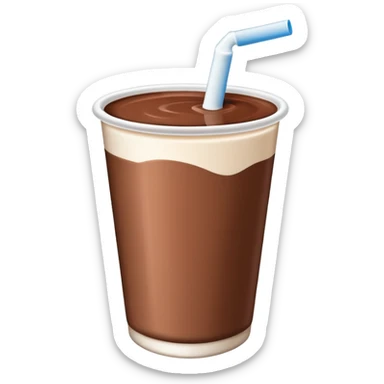 Chocolate milk cup with a Milk carton sticker
