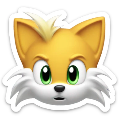 tails head, sonic sticker