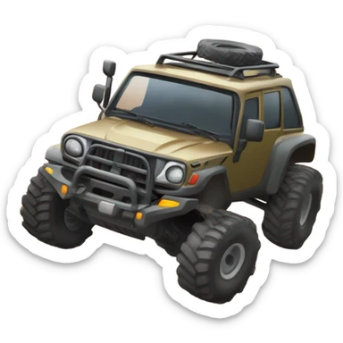 A robust vehicle climbing a steep trail sticker