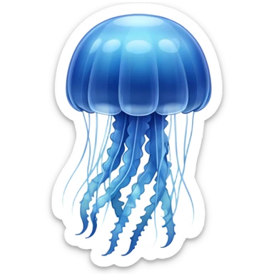 Pretty blue jellyfish  sticker