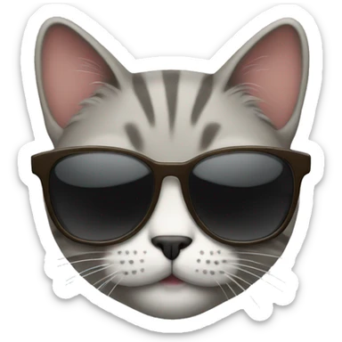 Cat with sunglasses sticker