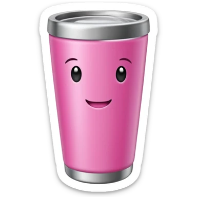 Pink tumbler cup sticker