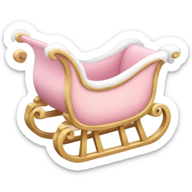 light pink sleigh sticker