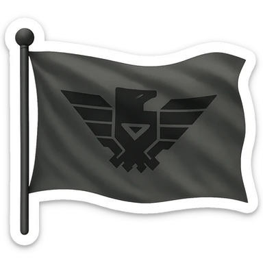 Make this Arstotzka flag appear as if it is waving in the wind, keep the background transparent, in a style suitable for editing. sticker