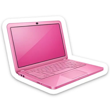 pink laptop computer sticker