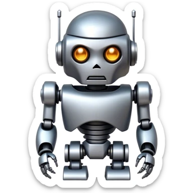 robot giving a menacing look sticker