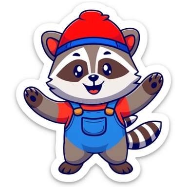 Raccoon Mario  sticker