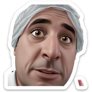 realistic male portrait with brown eyes sticker