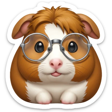 sherlock guinea pig with glasses sticker