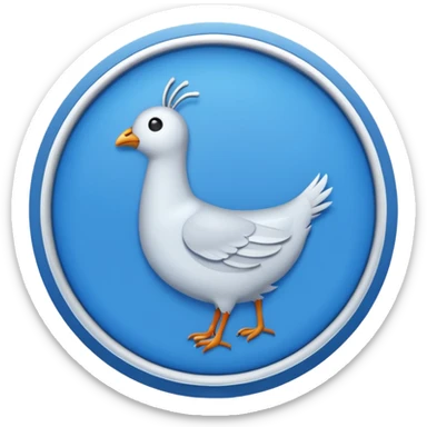 Emoji used in social media apps for verification white tick in blue design sticker