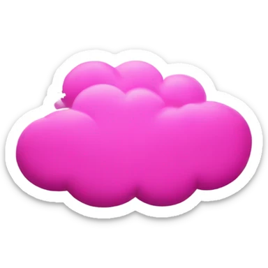 Hot pink cloud with clear snowflakes everywhere  sticker