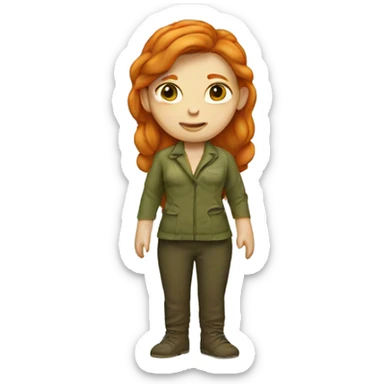 Ginger woman half human half turtle sticker