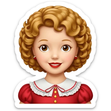 Shirley temple with a face sticker