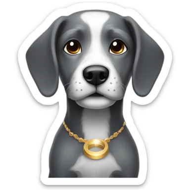 dark-grey-innocent-small-dog-with-halo sticker