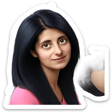 realistic portrait of girl sticker