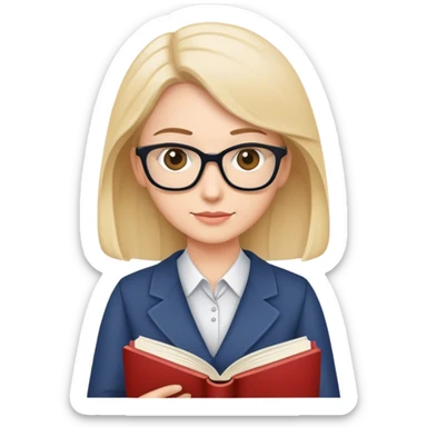 English Teacher with a book sticker