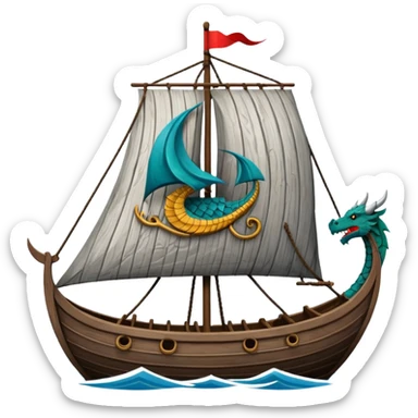 viking ship sticker