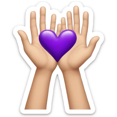 Purple Heart Hands sticker
