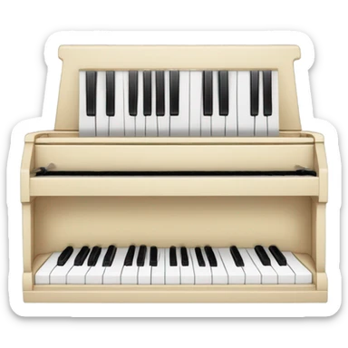 piano with double keyboards sticker