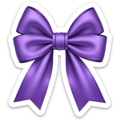Purple bow sticker