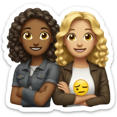Two girl best friends sticker