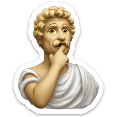 Italian statue saying shut up sticker