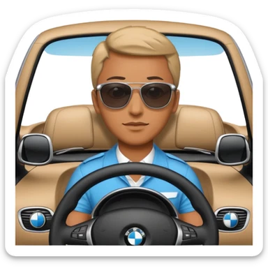 Azerbaijanian driving bmw car  sticker