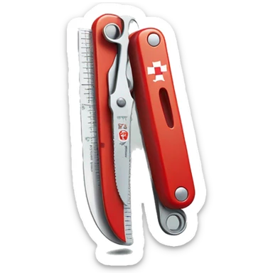 Swiss army knife sticker