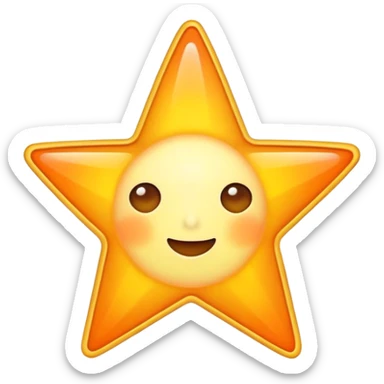 Star shaped sunrise sticker