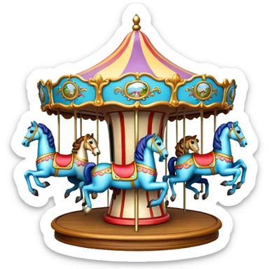 Carrusel con caballos sticker