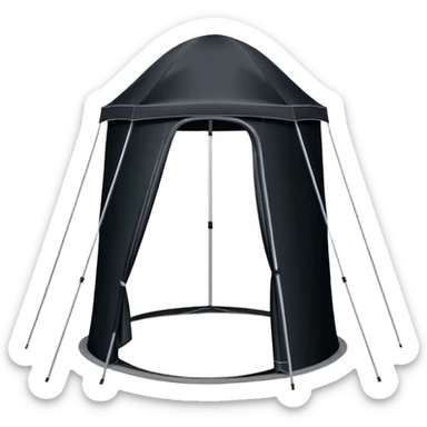 Tall Oval Narrow Pop up standing tent black  sticker