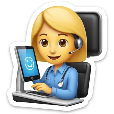 hazme un emoji que le este ayudando a una empresa a dejar de perder tiempo en tareas repetitivas y empezar a centrarse en lo que realmente importa: crecer. sticker