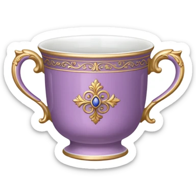 Mauve antique cup sticker