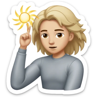 Person with one arm bent and wind blowing out their elbow  sticker