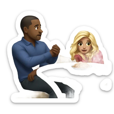 Boy watching the real housewives  sticker