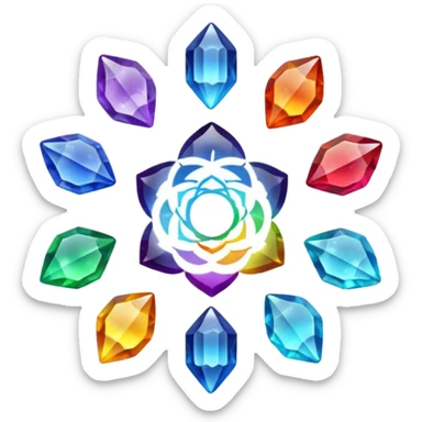 Charkra crystals  sticker