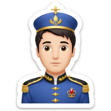 old adult prince eric with prince uniform sticker