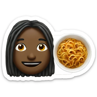 black been sauce noodles sticker