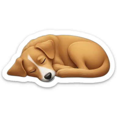 A dog sleeping sticker