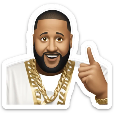 dj khaled saying god did with finger up sticker