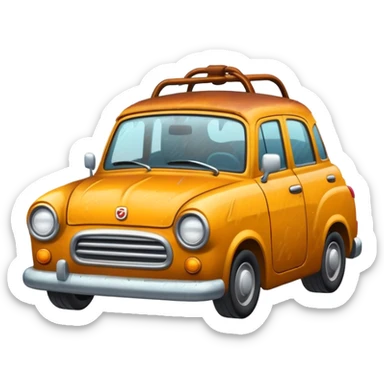 Car in hurricane  sticker