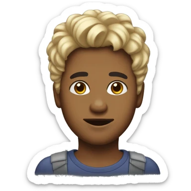 Un garçon cagoulé avec des cheveux noirs sticker