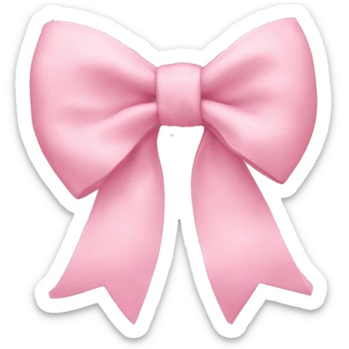 light pink bow on light pink bow sticker