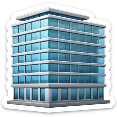half office building and half vessel sticker