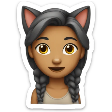Catty girl sticker