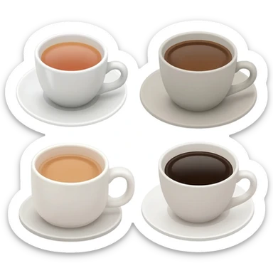 Tea and coffee sticker