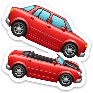 A car upside down  sticker