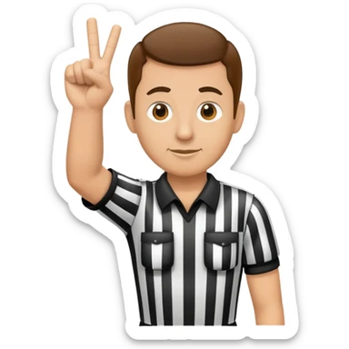 referee making hand signal sticker