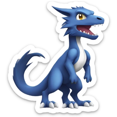 Cute Chibi Lombax-Sergal-Vernid-Fakemon full body sticker
